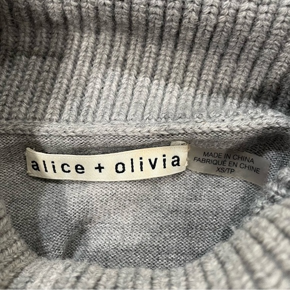Alice + Olivia Grey Libbie Ruffled Pullover Sweater - Picture 6 of 9
